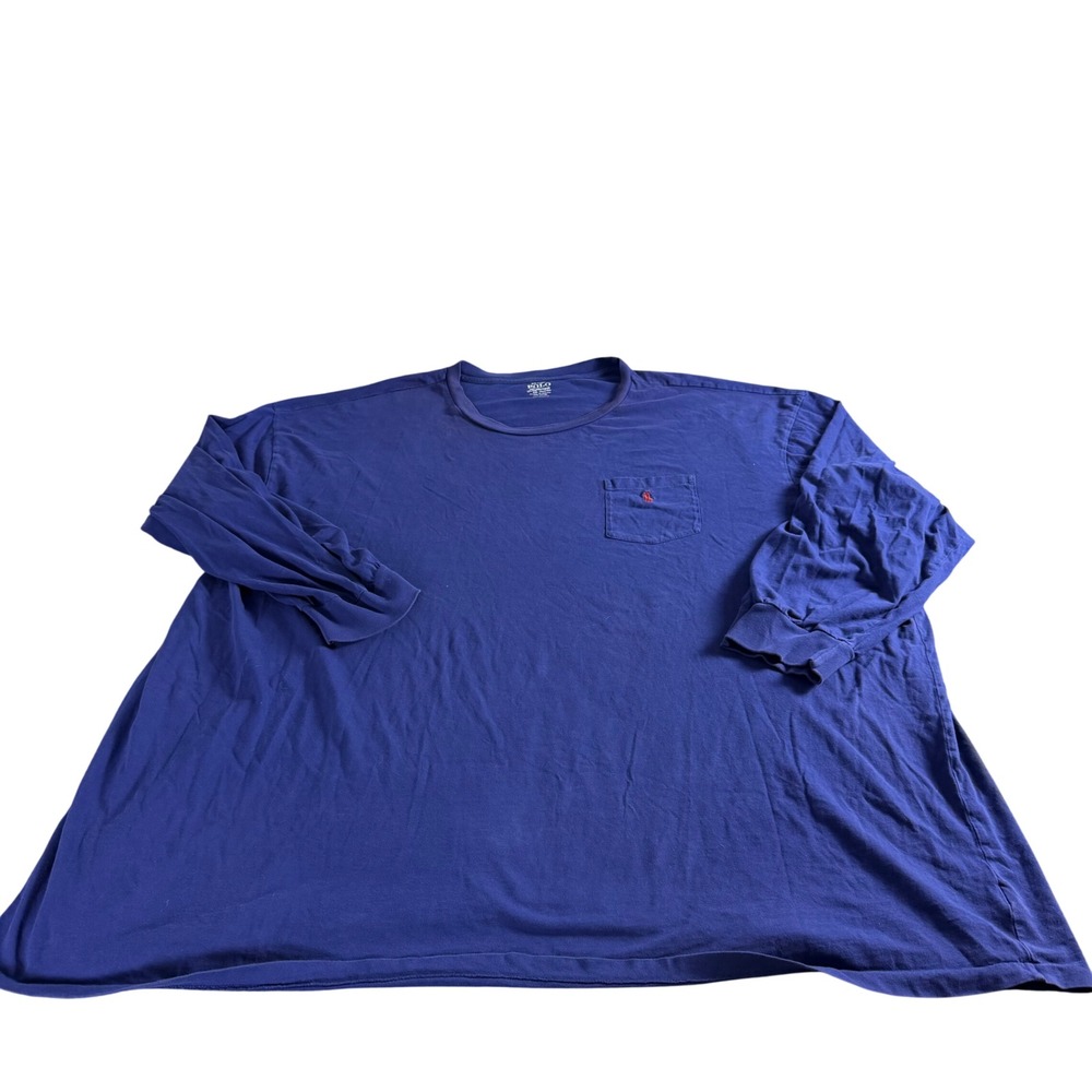 Polo Ralph Lauren Mens 6XB Purple‎ Long Sleeve Pocket T-Shirt Red Pony Cotton